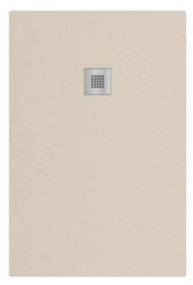 Piatto doccia in marmoresina rettangolare 80x110 cm SABBIA finitura pietra estasi LONDRA