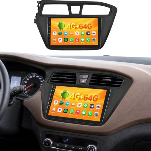OiLiehu 4G+64G 8 Core Qualcomm Snapdragon Android 15 Autoradio para Hyundai i20 2015-2018 Carplay Android Auto Pantalla Radio Coche 9 Pulgadas con Bluetooth FM RDS GPS WiFi SWC DSP/EQ