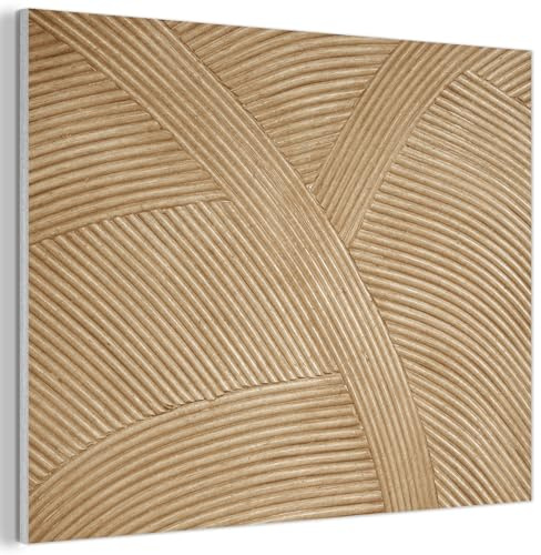 MuchoWow© Filz Bild als Akustikpaneele 100x70 cm Schlafzimmer Bilder Wand Deko Wohnzimmer Modern Wanddeko Schallschutz Akustikbild Abosrber Struktur - Natur - Kunst - Rattan