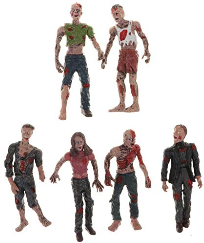 6 Pieces Walking DEAD Corpses Movie Characters Zombie Action Figures Kids Toys
