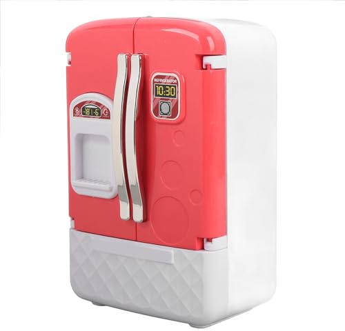Jiawu Children's Kitchen Refrigerator Toy, Portable Mini Simulation Fridge for Role Play, Imagination Development, ABS Material