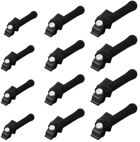 Amztour Reißverschluss Reparatur Set 12 Stück Reisverschluss-Zipper Ersatz 3 Größen Fix-Reißverschluss Zipper für Gepäck, Rucksäcke, Jacken, Jeans, Taschen(Schwarz, S+M+L)