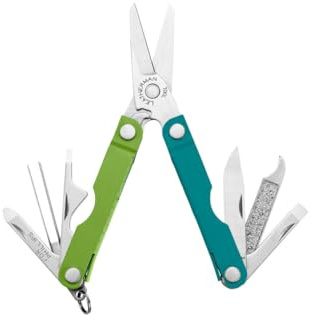 Leatherman Micra, Teal Twist | Outil Multifonction en Acier Inoxydable avec Ciseaux et 9 Outils