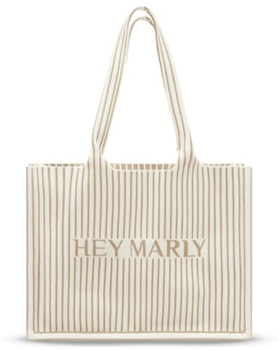 Hey Marly Casual Signature Bag Damen Schultertasche Textil beige beige