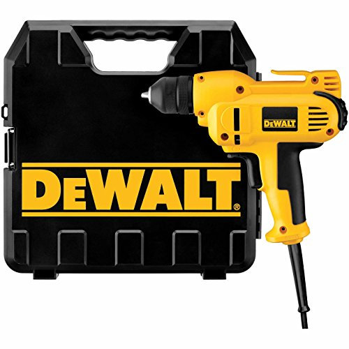 DEWALT Drill, 8.0-Amp, 3/8-Inch, Variable Speed Trigger, Mid-Handle Grip for Comfort, Corded (DWD115K)