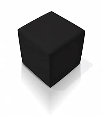 moebel-eins KUBUS Sitzwürfel Bandscheibenhocker Sitzhocker Fußhocker in schwarz 39x34x34 cm, schwarz