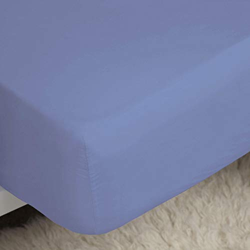 Belledorm Easycare Percale Fitted Sheet (Single) (Sky Blue)