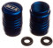 SET Ventilkappe (2 Stück) Alu blau eloxiert - MZA-Design-Kappe, incl. O-Ringe/Dichtungen