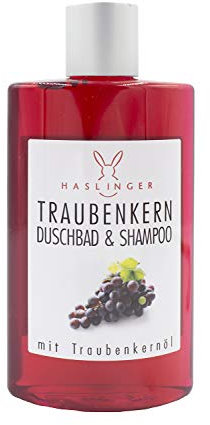 Haslinger 3002 - Traubenkern Shampoo & Duschbad mit Traubenkernöl 200ml