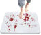 Bloody Footprint Fußmatte - Rutschfeste Absorbierende Halloween Beängstigend Blutflecken Blut Badematte Fußmatte,Beängstigend Blutspritzer Fingerabdruck Fußmatte für Bad, Flure, Wohnzimmer Ngumms