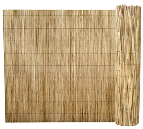 vidaXL Schilfrohrmatte 5x1 m Sichtschutz Sichtschutzmatte Schilfmatte Garten