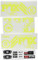 Ecoshirt Sticker Fork Fox 32 Am63 Aufkleber Decals Autocollants Adesivi Forcela Gabel Fourche, Neongelb