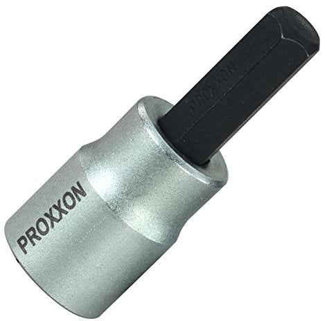 PROXXON 23 580 Vaso y Punta Hexagonales de 3/8, Tamaño HX 8mm, Longitud Total 50mm, multicolor
