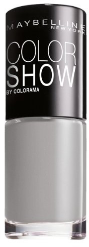 Maybelline New York Color Show Nail Polish Watery Waste/Ultra Glossy Nail Varnish in Grey/Blue, 3 x 7 ml