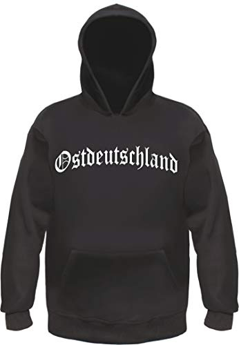 Ostdeutschland Kapuzensweatshirt - Altdeutsch - Bedruckt - Hoodie Kapuzenpullover XL Schwarz