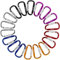Gimars Mousqueton en Alliage D'aluminium, Mousqueton D Forme Multifonction pour Porte Clé, Laisse Chien, Camping, pêche, randonnée, Voyage (18PCS-Multicolore)