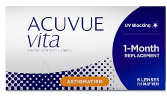 ACUVUE Kontaktlinsen Vita for Astigmatism Monatslinsen weich, 6 Stück / BC 8.6 mm / DIA 14.5 / CYL -0.75 / Achse 170 / -8.5 Dioptrien