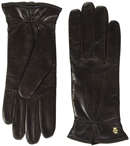 Roeckl Damen Klassiker-Gerafft Handschuhe, Braun (Coffee 780), 8