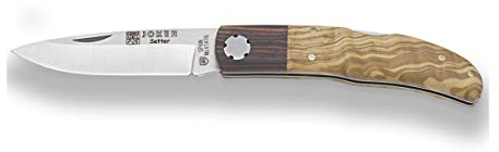 joker Coltello tascabile da caccia, bracciale in legno d'ulivo, anello in palissandro, lama 8 cm MOVA, NO114 Multiuso per attività di Sopravvivenza All'aperto
