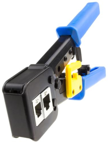 kenable Professional RJ45 Ratchet EZ Crimper for Through Cat 5e Cat 6 RJ45 RJ11/RJ12