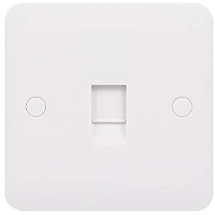 Schneider Electric Lisse White Moulded - Single Data Socket, CAT-6, RJ45, GGBL7071C6S, White