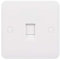 Schneider Electric Lisse White Moulded - Single Data Socket, CAT-6, RJ45, GGBL7071C6S, White