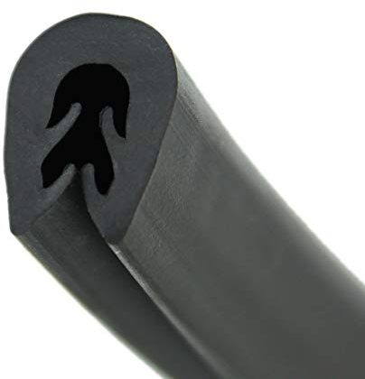 SMI-Kantenschutz KS-TPE3-5S für 3-5mm TPE Schwarz selbstklemmend ohne Kleber rostfrei ohne Metalleinlage- Kantenschutzprofil, Kederprofil, Kantenprofil für Autotüren, Bleche (1 m)