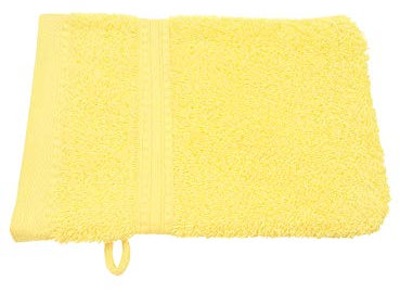 Julie Julsen® Bio Waschhandschuhe in 32 Farben erhältlich weich und saugstark Gelb 15x21 cm