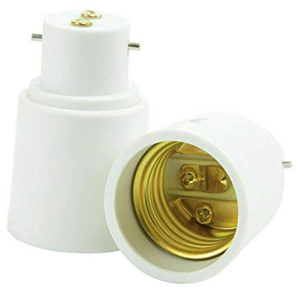 Mr. Gadget Solution® B22 to E27 Lamp Light Bulb Adapter Converter Bayonet Cap B22 to Edison Screw E27-1 Pack