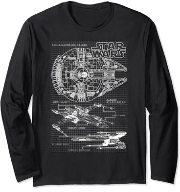 Star Wars Rebel Schematic Grid Langarmshirt