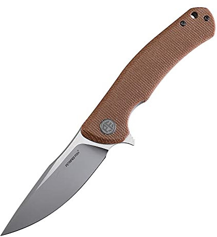 Petrified fish PF949 Warrior Klappmesser, 3.54 K110 Stahl Klinge G10 Griff, Mit Kugellager EDC Taschenmesser (Khaki Micarta)
