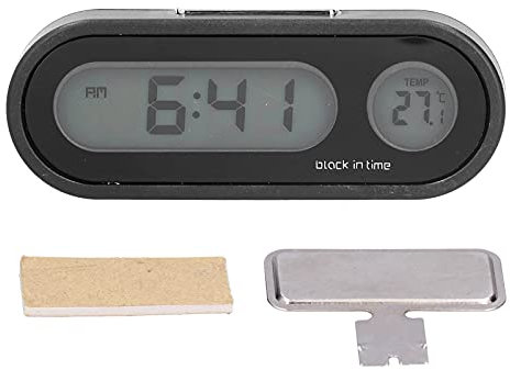 Orologio Termometro per Auto Digitale Misuratore di Temperatura con Display LCD Retroilluminato per l'uso Esterno, Come Campeggio, Raccolta, Arrampicata, Passeggiate