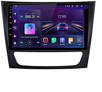 Radio Bluetooth Mirror Link Automatica per Mercedes per Benz W211 per E300 2002-2010 Autoradio Multimediale GPS 2din AI Voce 2 DIN Android Auto Radio Autoradio (Colore : V1 PRO (2GB 32GB))