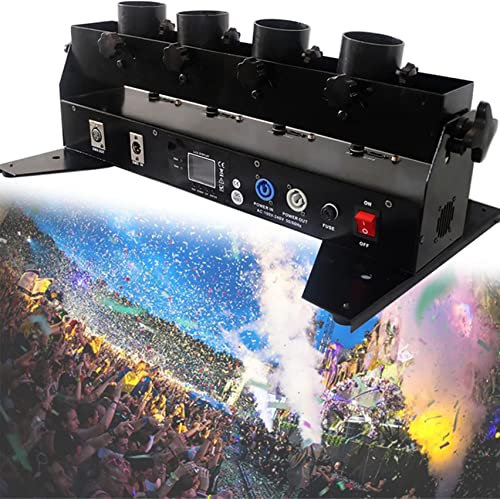 AADECOR Hochzeit Konfetti Maschine Konfetti Kanone DMX 512 Controller 4 Halter Konfetti Shooter Launcher Maschine