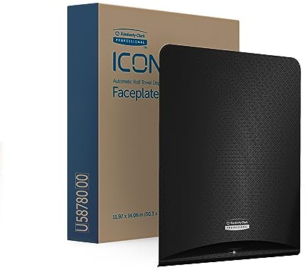 Kimberly-Clark Professional ICON-Blende (58780), schwarzes Mosaikdesign, für den automatischen Rollenhandtuchspender; 1 Blende pro Verkaufseinheit
