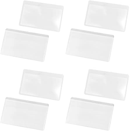 NUOBESTY 8 Stück Fresnel-Linse Starter Lupen Geformte Linse Schmuck Reise Mini Lupe Größe Glasgröße Kreditbrille Büro Älteste Linsen Geldbörse Taschenlupe Für Lupenkarte Oder