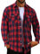Halfword Carreaux Chemise Flanelle Homme Coton Manches Longues Boutons Chaude Casual