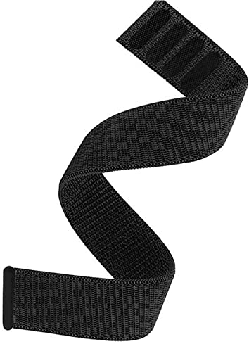 OTOPO 22mm Loop Nylon Armband für Fenix 6/Fenix 5/Fenix 7/ EPIX 2, Ultraleichtes Schnell Trocknen Schleife Waschbar Uhrenarmband für Garmin Forerunner 955 - Schwarz