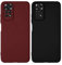 kwmobile 2X Hülle kompatibel mit Xiaomi Redmi Note 11 / Note 11S Hülle - Silikon Case mit Kameraschutz - weiche Handyhülle - Handy Cover Set in Schwarz matt Bordeaux Violett
