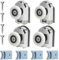 Cokritsm 4pcs Rotelle Per Box Doccia 23mm, Rulli Per Porta Doccia, Pulegge Di Fissaggio, 2 Superiori E 2 Inferiori Per Porte Curve In Vetro 4-6mm