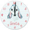 timalo® Wanduhr Tiere Kinderzimmer personalisiert mit Namen | Geschenk Uhr für Kinder mit süßen Tiermotiven | Hase glasuhr-t-01