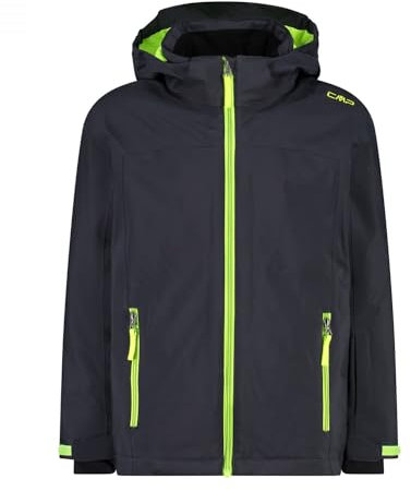 CMP - Kapuze mit Druckknöpfen für Kinderjacke, Anthrazit-Gelb Fluo, 104