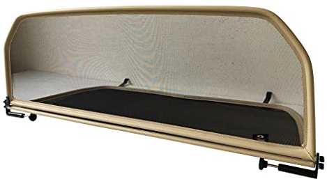 PureWind Windschott kompatibel mit Peugeot 306 Baujahr 1994-2003 (Beige) – Windschott Universal mit Schnellverschluss inkl. Tasche