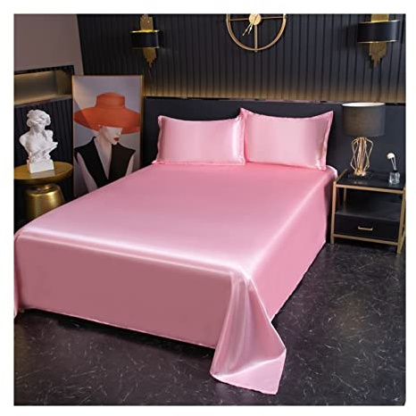 DMKD Bettlaken ohne Gummizug in 100% Polyester Mikrofaser Betttuch Haustuch ohne Gummi Glatt und Weich Laken viele Farben und Größen (Color : Jade, Size : Flat Sheet 230x250cm)
