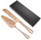 TEAYASON Personalisiert Tortenheber inkl. Tortenmesser mit Gravur, Hochzeitsgeschenke für Brautpaar, Kuchenschneideset aus Edelstahl für Hochzeit, Jahrestag, Geburtstag (Roségold, Name&Heart)