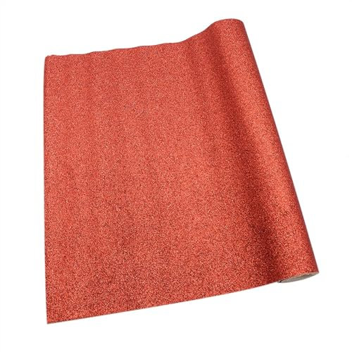 Cuir synthétique Feuilles de Similicuir Scintillantes Fines Scintillantes Rouleau de Tissu en Cuir synthétique de Couleur Unie for Boucles d'oreilles Cheveux arcs Pochettes Sacs. (Color : 3 Red, Siz