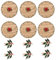 YöL Set Of 6 Christmas Holly Charger Plate Wooden And 6 Napkin Rings Dinner Lunch Decor Xmas Rustic Traditional