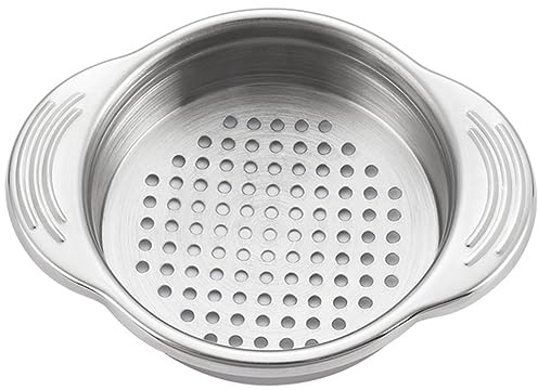 AMZLORD Colador de latas de frutas y verduras de acero inoxidable 304, apto para lavavajillas, colador de latas de alimentos de 3,2 pulgadas, asas antideslizantes, colador de latas de atún s
