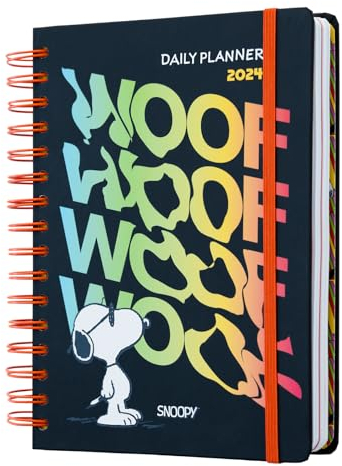 Grupo Erik Kalender 2024 Buchkalender Peanuts Snopy Terminplaner 2024 Planer A5 2024 Kalender A5 - Terminkalender 2024 - Jahreskalender 2024 Buch