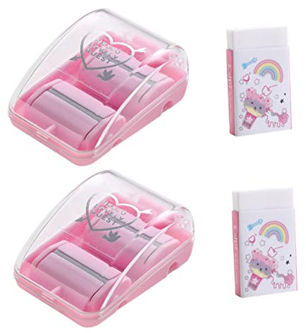 EXCEART 2 Juegos Limpiador De Escritorio Gomas De Borrar Para Niños Gomas De Borrar Mini Rompecabezas Limpiador De Migas Portátil El Plastico Rodillo De Limpieza Goma De Borrar Oficina